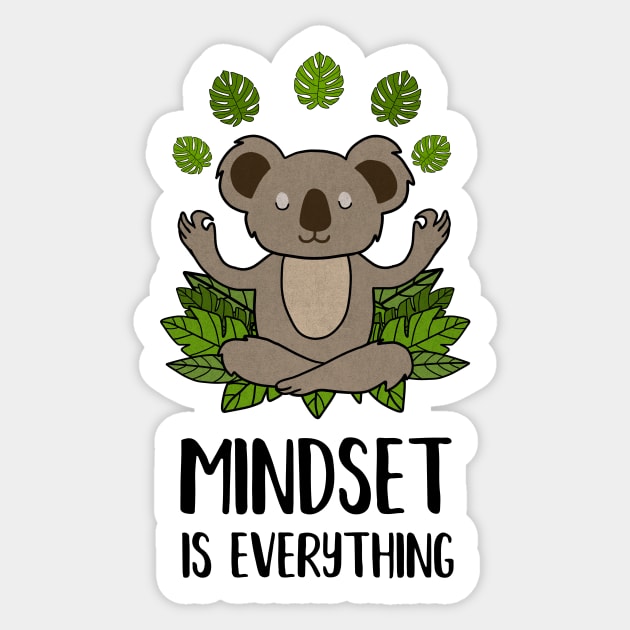 Koala Yoga, Motivational Quote, Meditation, Mindset Sticker by logiamerch